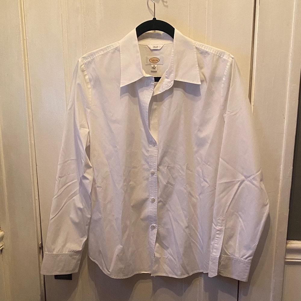 Talbots White Button Down Shirt